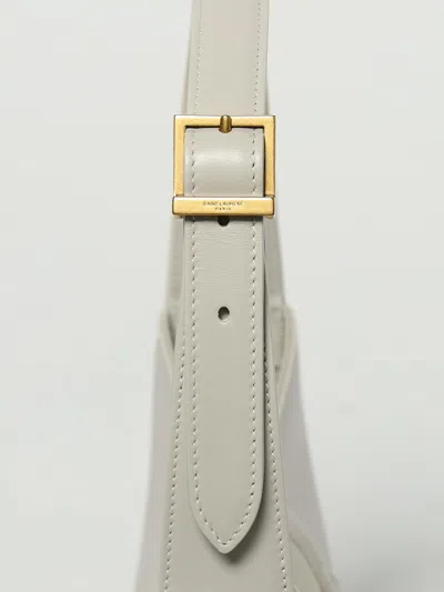 Saint Laurent Le 5 A 7 Mini Ysl Shoulder Bag In Smooth Leather In White