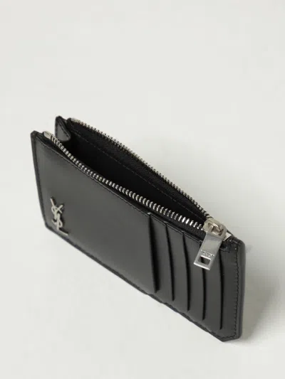 Saint Laurent Wallet Men  In Black