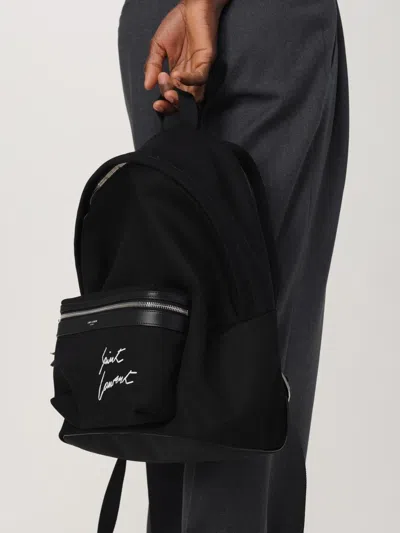 Saint Laurent City Backpack In Black