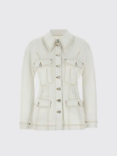 Givenchy Stitched Pockets Collar Sleeves Jacket In White
