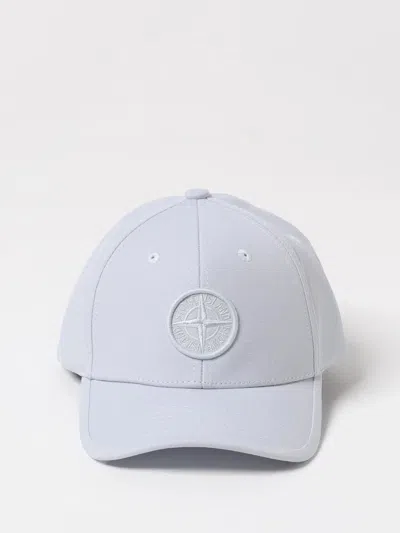 Stone Island Kids Cap With Compass Embroidery In White