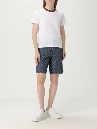 Gucci Shorts Jacquard In Blue