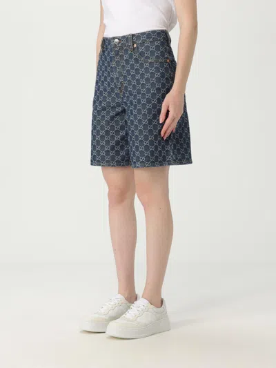 Gucci Shorts Jacquard In Blue