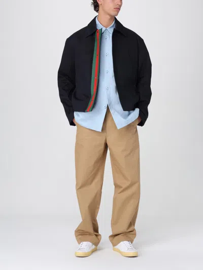 Gucci Cotton Canvas Overshirt In Blue