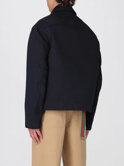 Gucci Cotton Canvas Overshirt In Blue