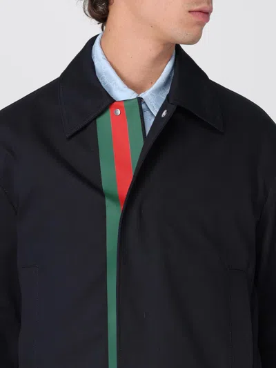 Gucci Cotton Canvas Overshirt In Blue