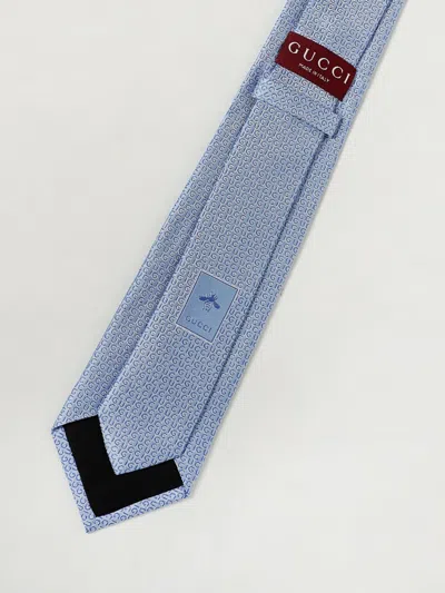 Gucci Tie Men Gnawed Blue In Blue