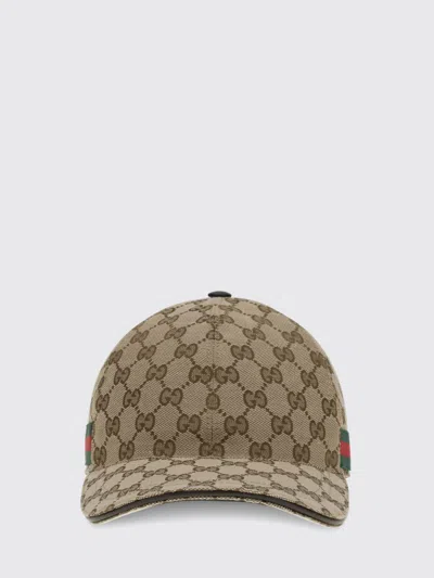 Gucci Gg Supreme Baseball Cap In Brown