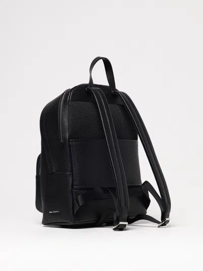 Karl Lagerfeld Ikon Pebble Medium Backpack In Black