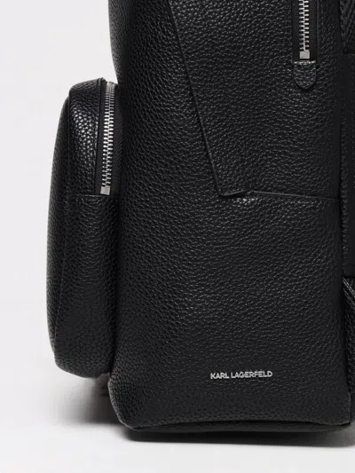 Karl Lagerfeld Ikon Pebble Medium Backpack In Black