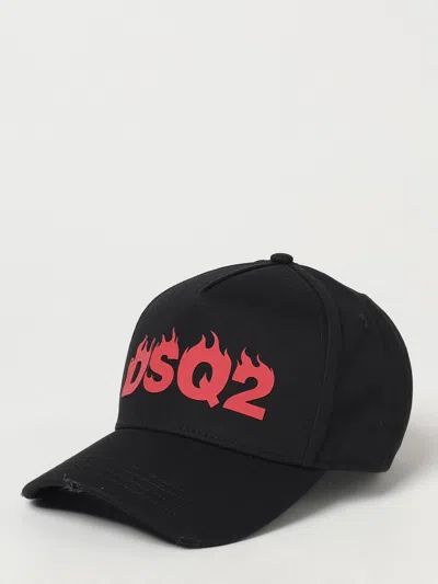Dsquared2 Dsq2 Cotton Baseball Cap In Black
