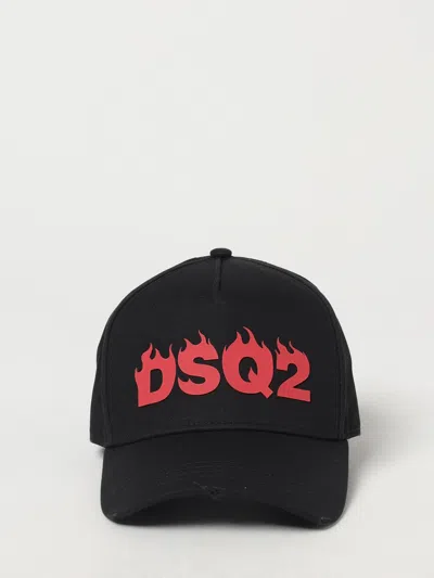 Dsquared2 Dsq2 Cotton Baseball Cap In Black