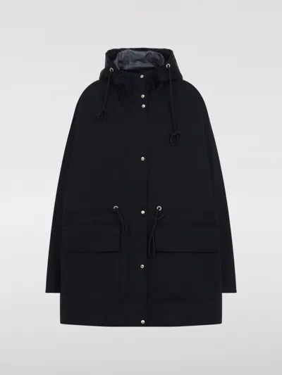 Moncler Navy Gaillon Parka Short Hood In Black
