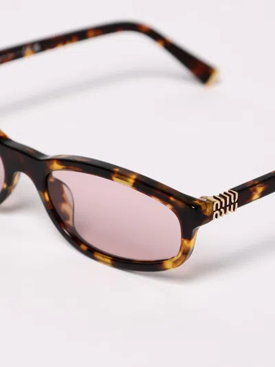 Miu Miu Sunglasses Woman  In Brown