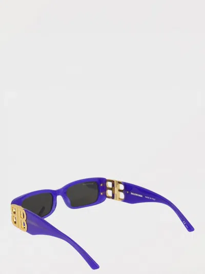 Balenciaga Rectangle-frame Sunglasses In Purple
