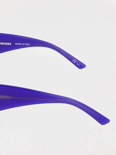 Balenciaga Rectangle-frame Sunglasses In Purple