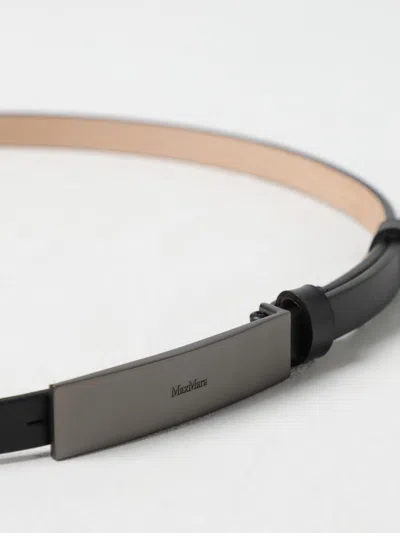 Max Mara Adjustable Length Newplate 15 Belt In Black