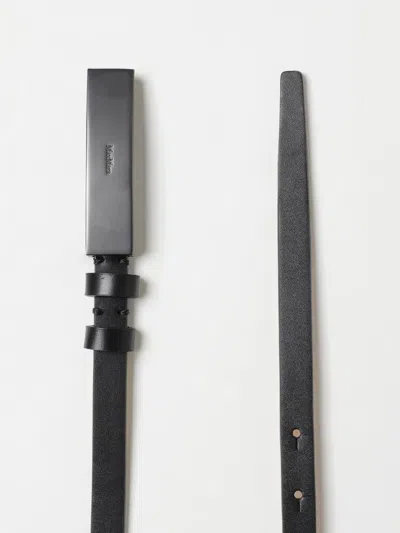 Max Mara Adjustable Length Newplate 15 Belt In Black