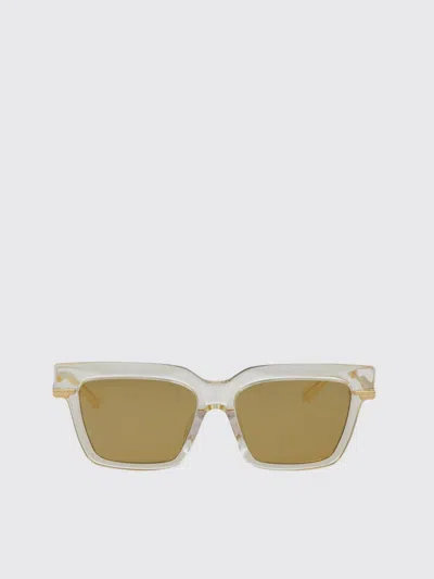 Bottega Veneta Yellow Acetate Sunglasses In Transparent