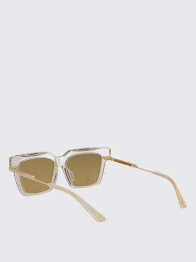 Bottega Veneta Yellow Acetate Sunglasses In Transparent