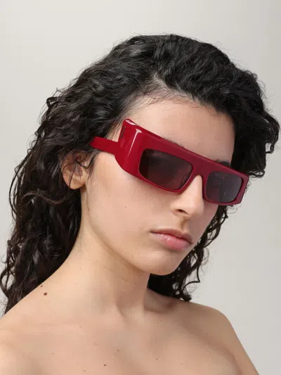 Gcds Rosso Luc Acetate Sunglasses In Burgundy