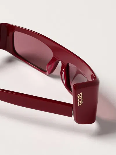 Gcds Rosso Luc Acetate Sunglasses In Burgundy