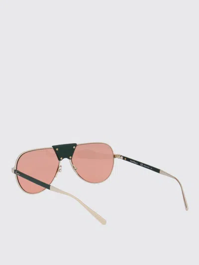 Ferragamo Light Gold Metal Sunglasses In Black