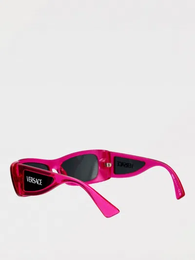 Versace Fuchsia Injectate Sunglasses In Pink