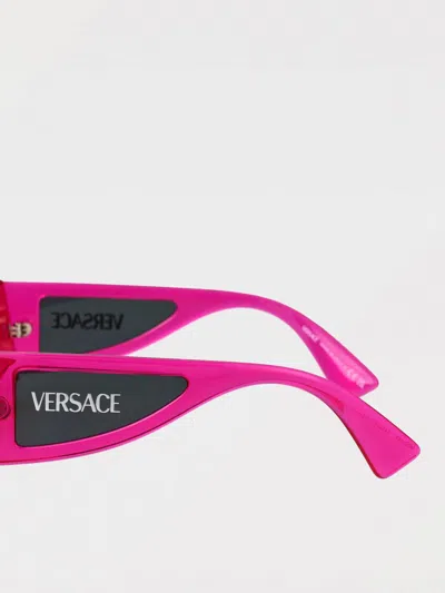 Versace Fuchsia Injectate Sunglasses In Pink