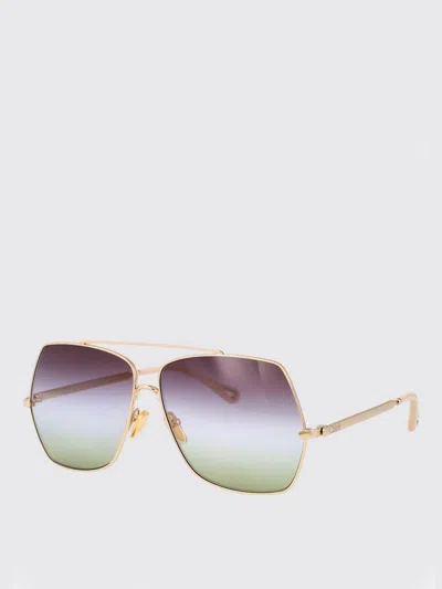 Chloé Gradient Aviator Metal Sunglasses In Multi