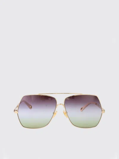 Chloé Gradient Aviator Metal Sunglasses In Multi