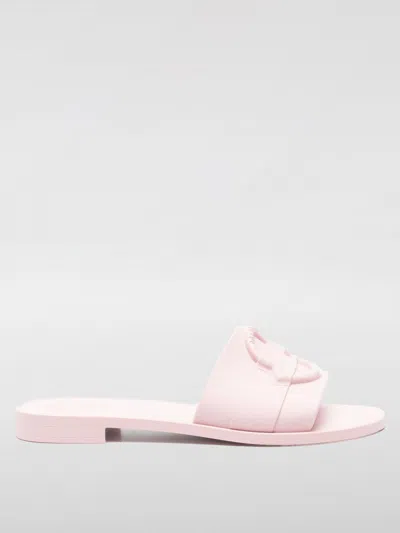 Moncler Bell Slip-on Sliders In Pink