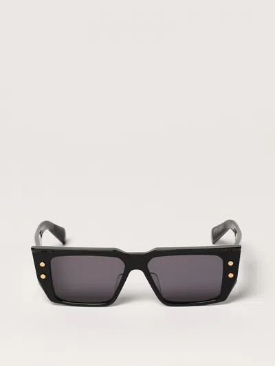 Balmain Blck Acetate Sunglasses In Black