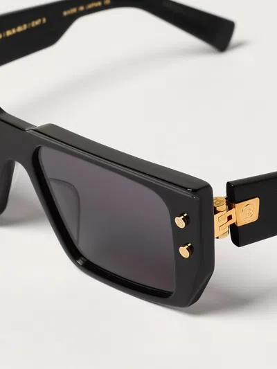 Balmain Blck Acetate Sunglasses In Black