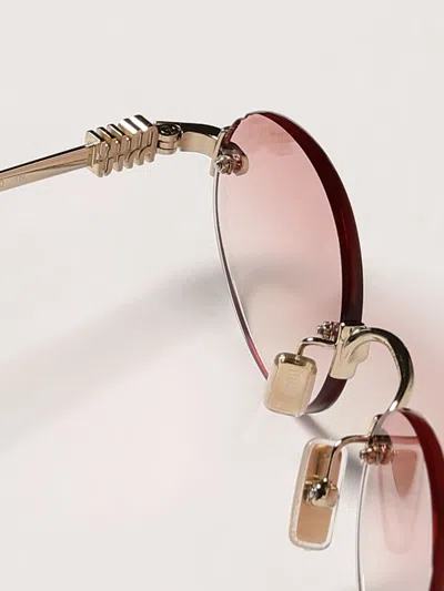 Miu Miu Sunglasses Woman  In Gold