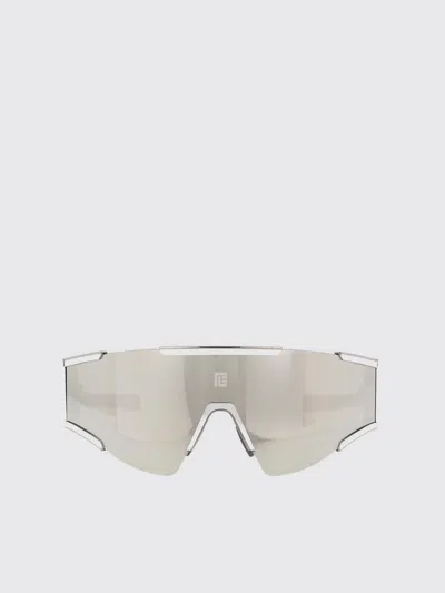 Balmain Geometric Frame Sunglasses In Gray