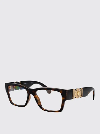 Versace Tortoiseshell-effect Glasses In Brown