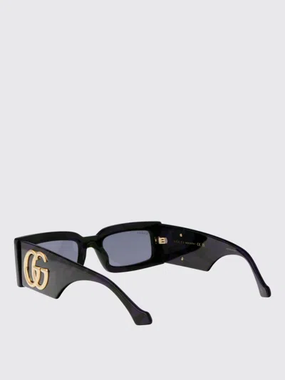 Gucci Geometric Acetate Rectangle Sunglasses In Brown