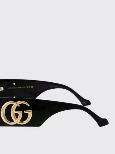 Gucci Geometric Acetate Rectangle Sunglasses In Brown