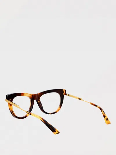 Bottega Veneta Havana Metal Optical Glasses In Brown