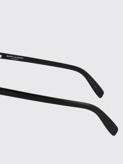 Saint Laurent Black Black Grey Acetate Sunglasses In Black