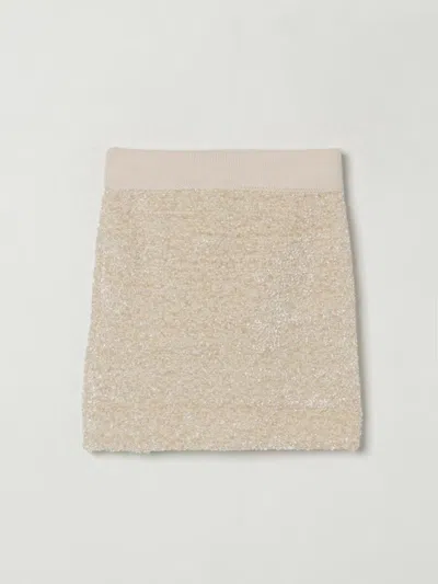 Elisabetta Franchi La Mia Bambina Skirt  Kids Color Honey In Animal Print