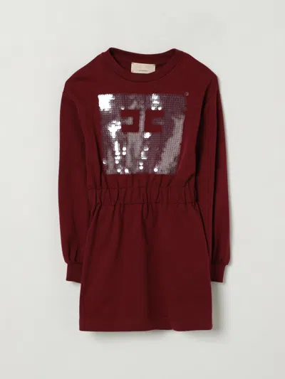 Elisabetta Franchi La Mia Bambina Dress Kids  In Burgundy
