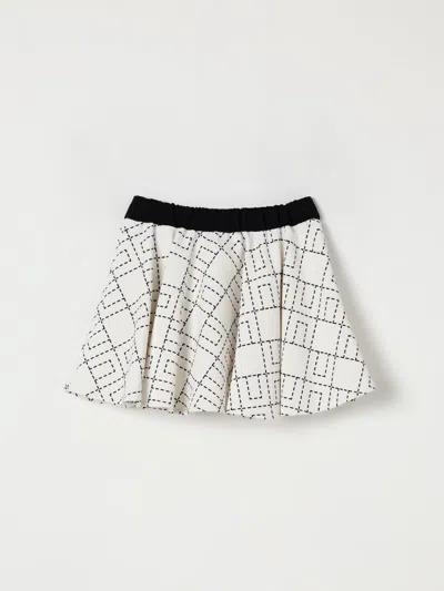 Elisabetta Franchi La Mia Bambina Skirt Kids  In White