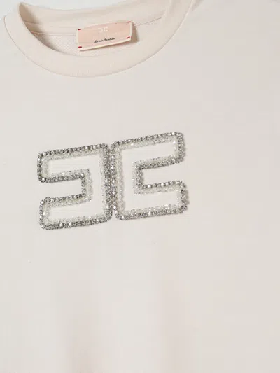 Elisabetta Franchi La Mia Bambina Sweater  Kids Color Milk In White