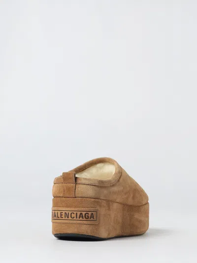 Balenciaga Alaska Soft Platform Clogs In Brown
