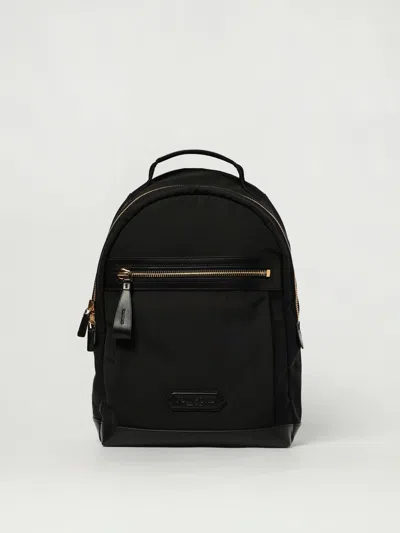 Tom Ford Leather Detailed Nylon Backpack Bags In Black