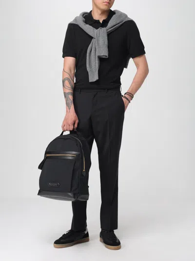 Tom Ford Leather Detailed Nylon Backpack Bags In Black