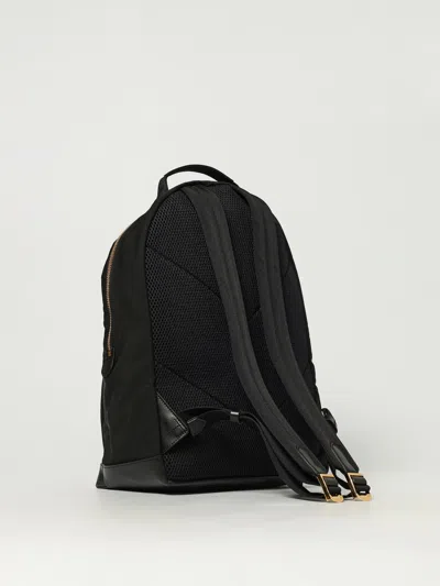 Tom Ford Leather Detailed Nylon Backpack Bags In Black