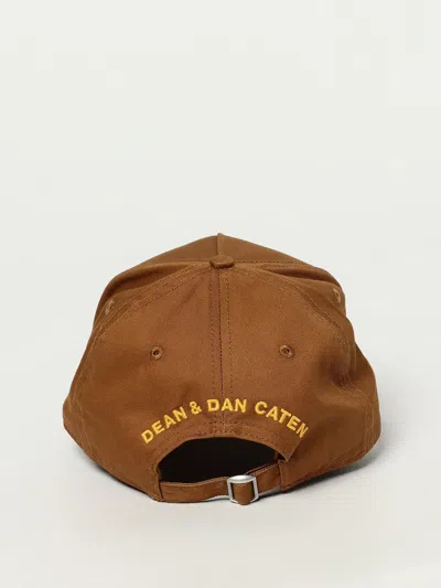 Dsquared2 Brown Cap With Embroidered Logo Patch In Brown